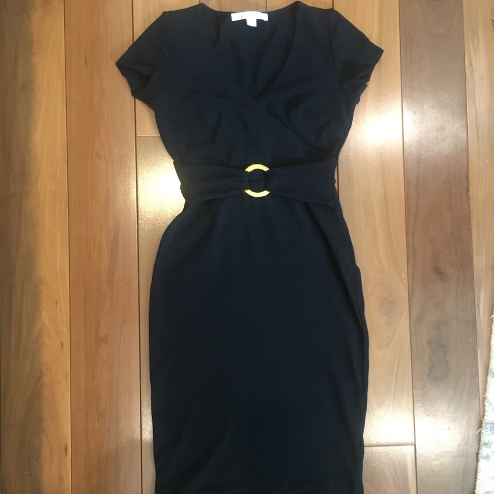 Gold buckle dress